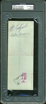 Red Sox Carl Yastrzemski Authentic Signed 1976 Red Sox Check PSA/DNA Slabbed Sale Coupon