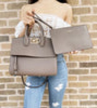 Gaby’s Bags Salvatore Ferragamo Small Studio Satchel Bag Caraway Seed Pebbled Leather w Box Coupon Sale