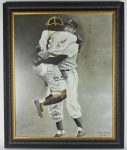 Yankees Yogi Berra & Don Larsen Signed & Framed 24×30 Litho PSA/DNA #AA08930 Sale Coupon