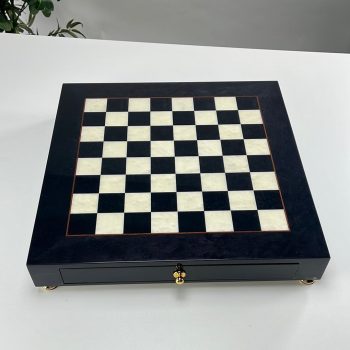 DEAL ITEM: Briarwood White and Black Chess Board with Drawer on Sale Coupon From The Real Masters Of Chess