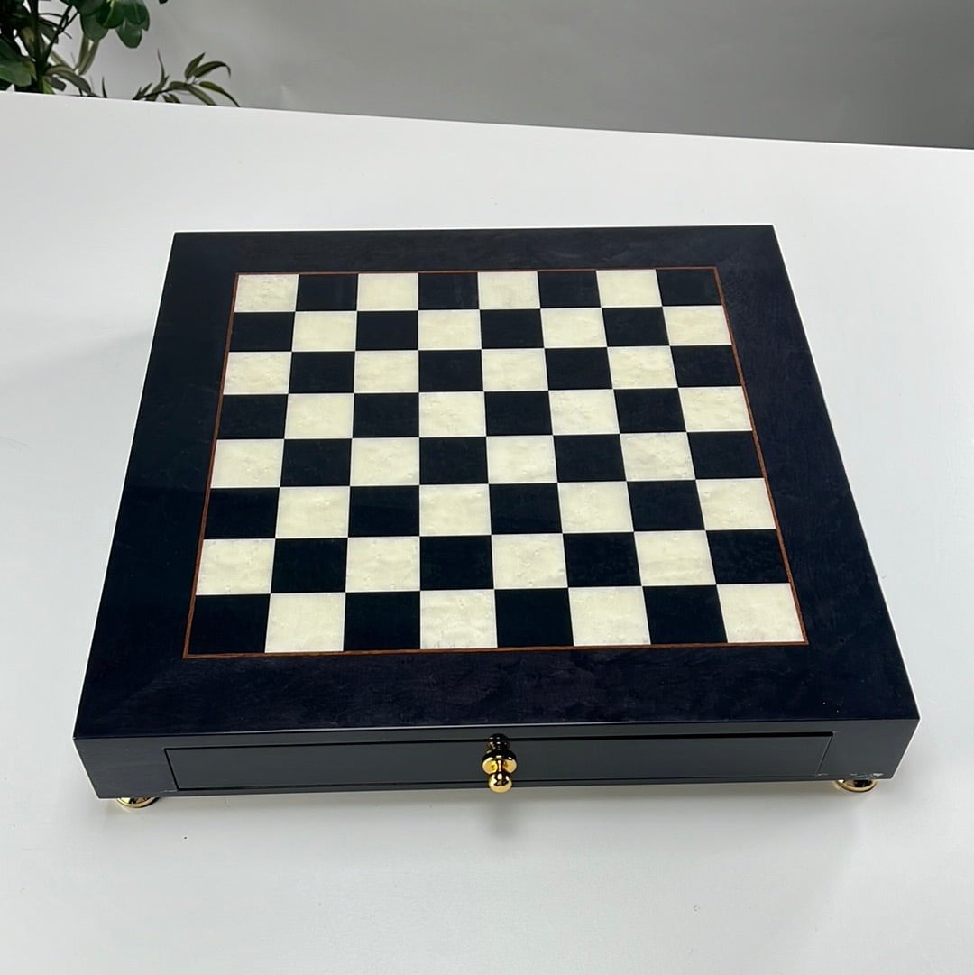 DEAL ITEM: Briarwood White and Black Chess Board with Drawer on Sale Coupon From The Real Masters Of Chess
