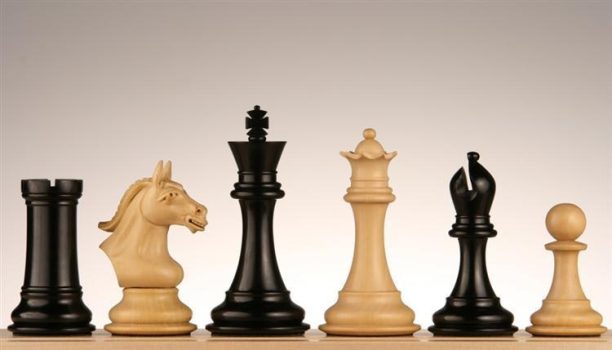 Derby Knight Chess Pieces 4″ Ebony on Sale Coupon From The Real Masters Of Chess