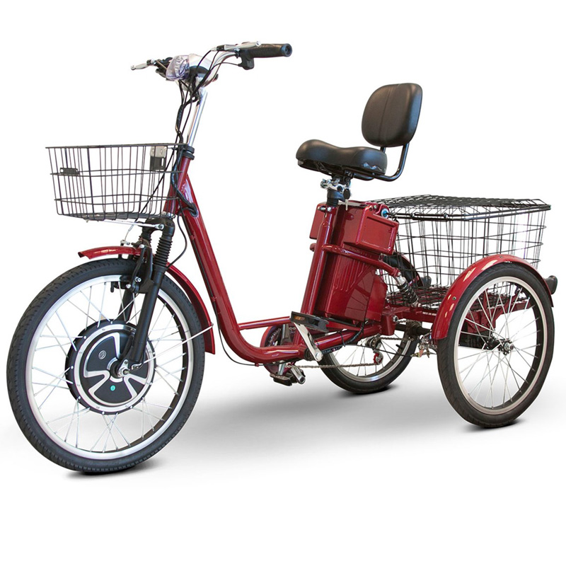 eWheels EW-29 Electric Adult Trike – 3 Wheel Electric Bicycle – Red Best Discount