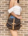 Gaby’s Bags Louis Vuitton Shoulder Bag Flap Crossbody M42256 Brown Monogram Saumur 30 Coupon Sale