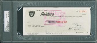 Al Davis Signed 3.5X8.5 1977 Raiders Check Auto Graded Gem Mint 10! PSA Slabbed Sale Coupon