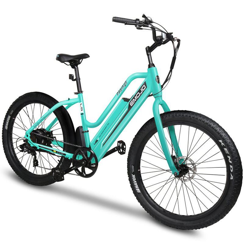 Emojo Panther Electric Step Thru Bicycle – Teal Green Best Discount