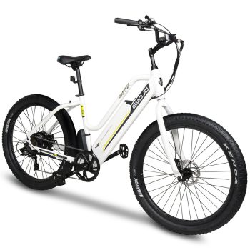 Emojo Panther Electric Step Thru Bicycle – White Best Discount