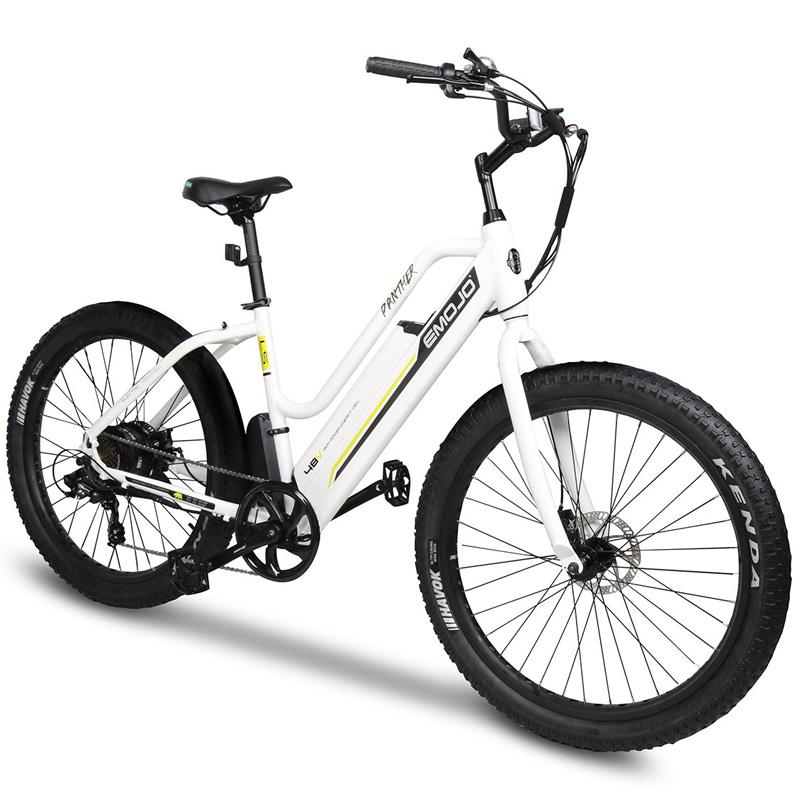 Emojo Panther Electric Step Thru Bicycle – White Best Discount