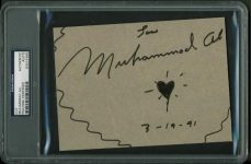 Muhammad Ali ‘3-19-91’ Authentic Signed 5X7 Cut W/ Heart Sketch PSA/DNA Slabbed Sale Coupon