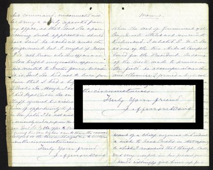 Jefferson Davis Signed 6×9.5 Letter Hand Written By His Wife Varina BAS #A81096 Sale Coupon