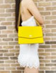 Gaby’s Bags Tory Burch Robinson Floral Interior Convertible Shoulder Bag Lemon Drop Yellow Coupon Sale