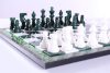 Green & White Alabaster Chess Set with Wood Frame on Sale Coupon From The Real Masters Of Chess