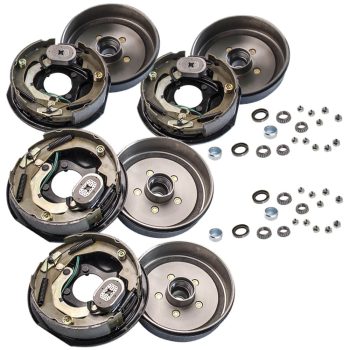 MAXPEEDINGRODS 4 Trailer 10 x 2 1/4 Electric Brake 5 on 4.5 Hub Drums Bearing Kit For 3500 lbs Sale Coupon