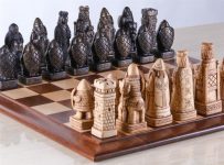 House of Hauteville Chess Set and Board Combo – Antique White and Black Marble on Sale Coupon From The Real Masters Of Chess