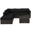 Costway6 Pieces Outdoor Patio Rattan Furniture Set Sofa Ottoman Sale Coupon