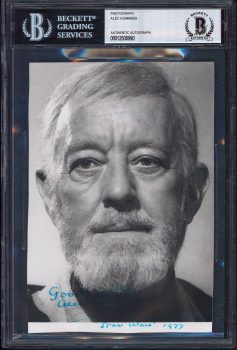Star Wars Alec Guinness Authentic Signed B&W 5×7 Obi-Wan Kenobi Photo BAS Slab Sale Coupon