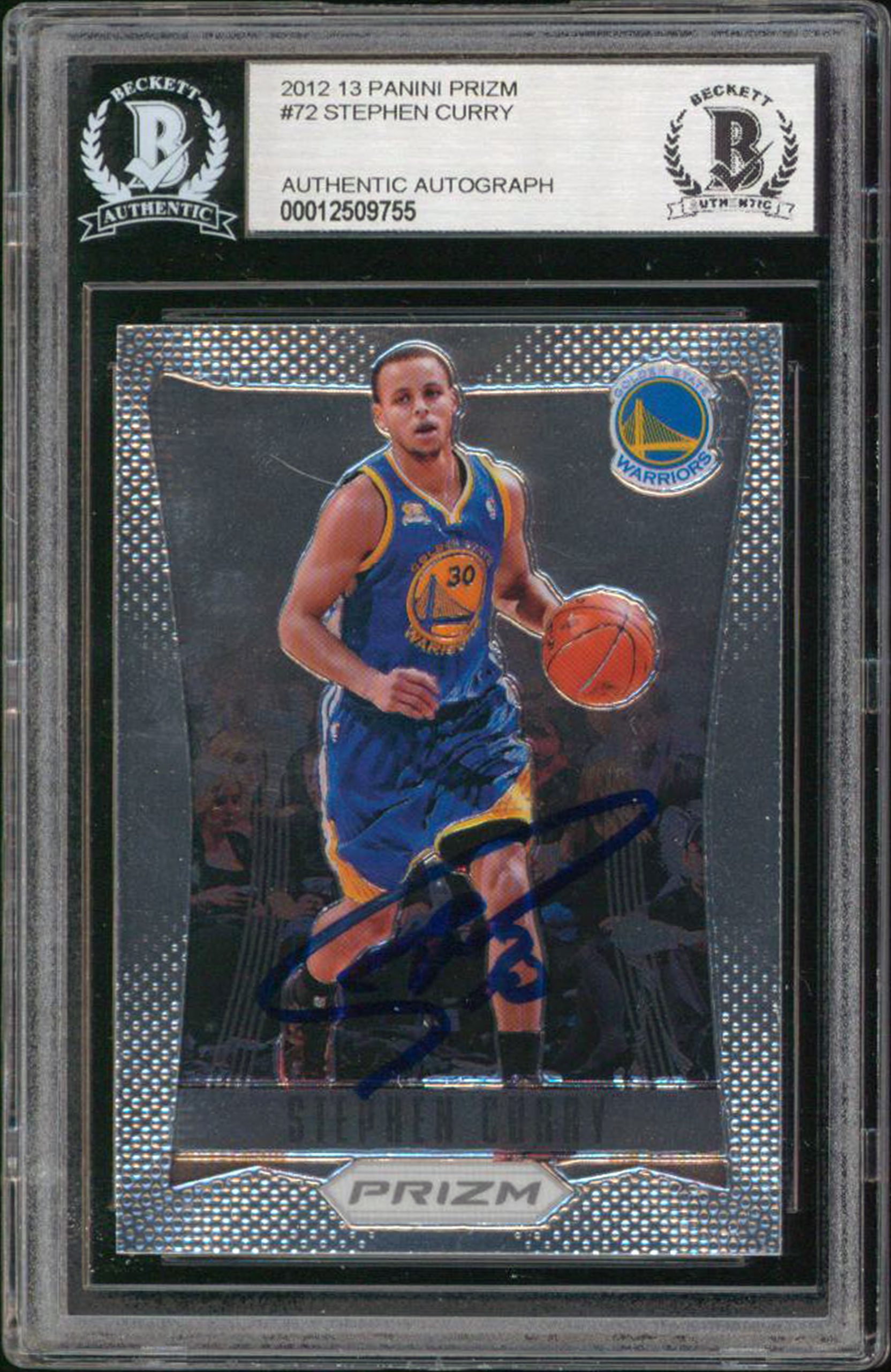 Warriors Stephen Curry Authentic Signed 2012 Panini Prizm #72 Card BAS Slabbed Sale Coupon