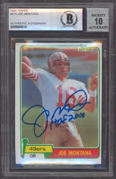 49ers Joe Montana “HOF 2000” Signed 1981 Topps #216 RC Card Auto 10! BAS Slabbed Sale Coupon