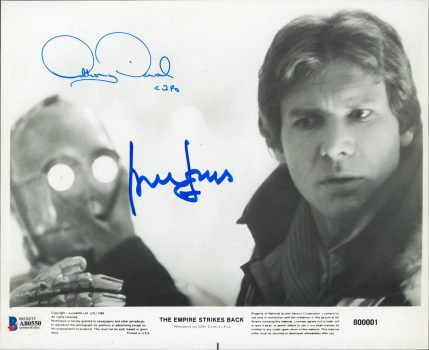 Harrison Ford & Anthony Daniels Star Wars Signed 8×10 B&W Photo BAS #A80550 Sale Coupon