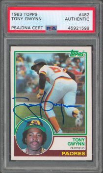 Padres Tony Gwynn Authentic Signed 1983 Topps #482 Rookie Card PSA/DNA Slabbed Sale Coupon