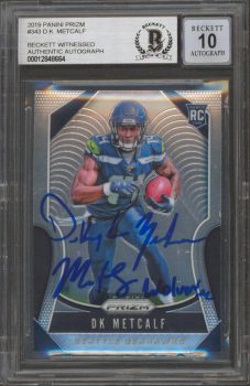 Seahawks DK Metcalf Signed 2019 Panini Prizm #343 RC Auto 10! BAS Slabbed Sale Coupon