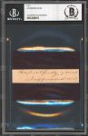 Jefferson Davis Respectfully Yours Signed .75×3.5 Cut Signature Auto 9! BAS Slab Sale Coupon