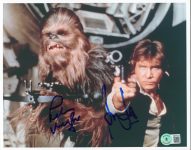 Harrison Ford & Peter Mayhew Star Wars Authentic Signed 8×10 Photo BAS #AB14216 Sale Coupon
