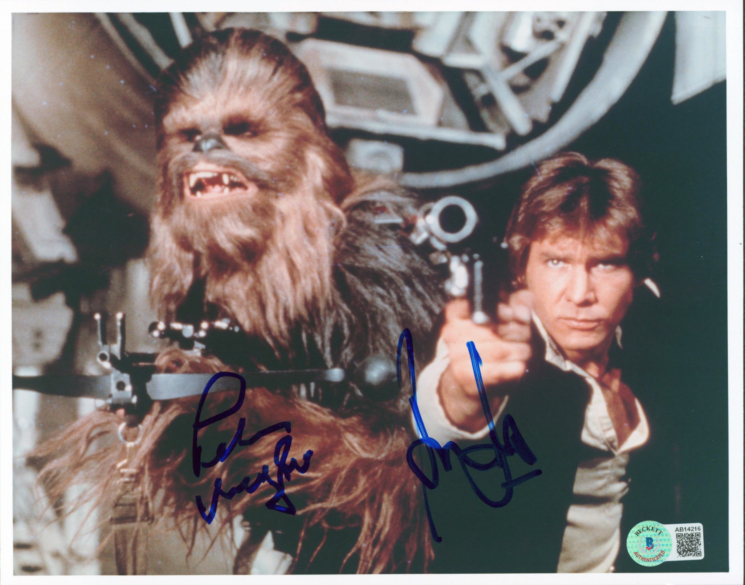 Harrison Ford & Peter Mayhew Star Wars Authentic Signed 8×10 Photo BAS #AB14216 Sale Coupon