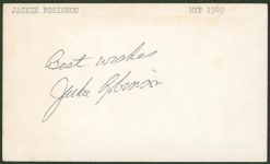 Dodgers Jackie Robinson Best Wishes Authentic Signed 3×5 Index Card JSA #XX48287 Sale Coupon