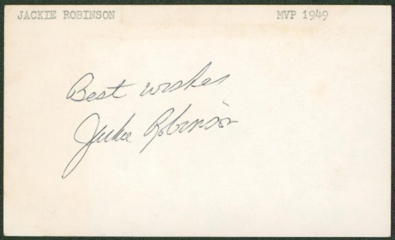 Dodgers Jackie Robinson Best Wishes Authentic Signed 3×5 Index Card JSA #XX48287 Sale Coupon