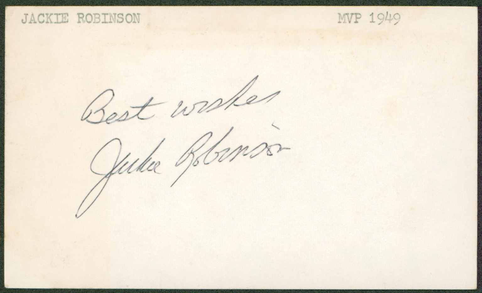 Dodgers Jackie Robinson Best Wishes Authentic Signed 3×5 Index Card JSA #XX48287 Sale Coupon