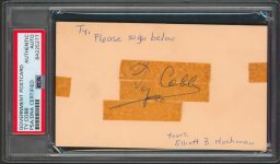 Tigers Ty Cobb Authentic Signed 3×5 Government Postcard PSA/DNA Slabbed Sale Coupon