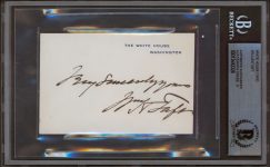 William H. Taft Signed 2.75×4 White House Card Auto Graded Mint 9! BAS Slabbed Sale Coupon