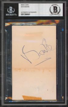 David Bowie Authentic Signed 3×5 Index Card Autographed BAS Slabbed Sale Coupon