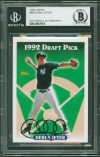 Yankees Derek Jeter Authentic Signed 1993 Topps #98 Rookie Card BAS Slabbed Sale Coupon