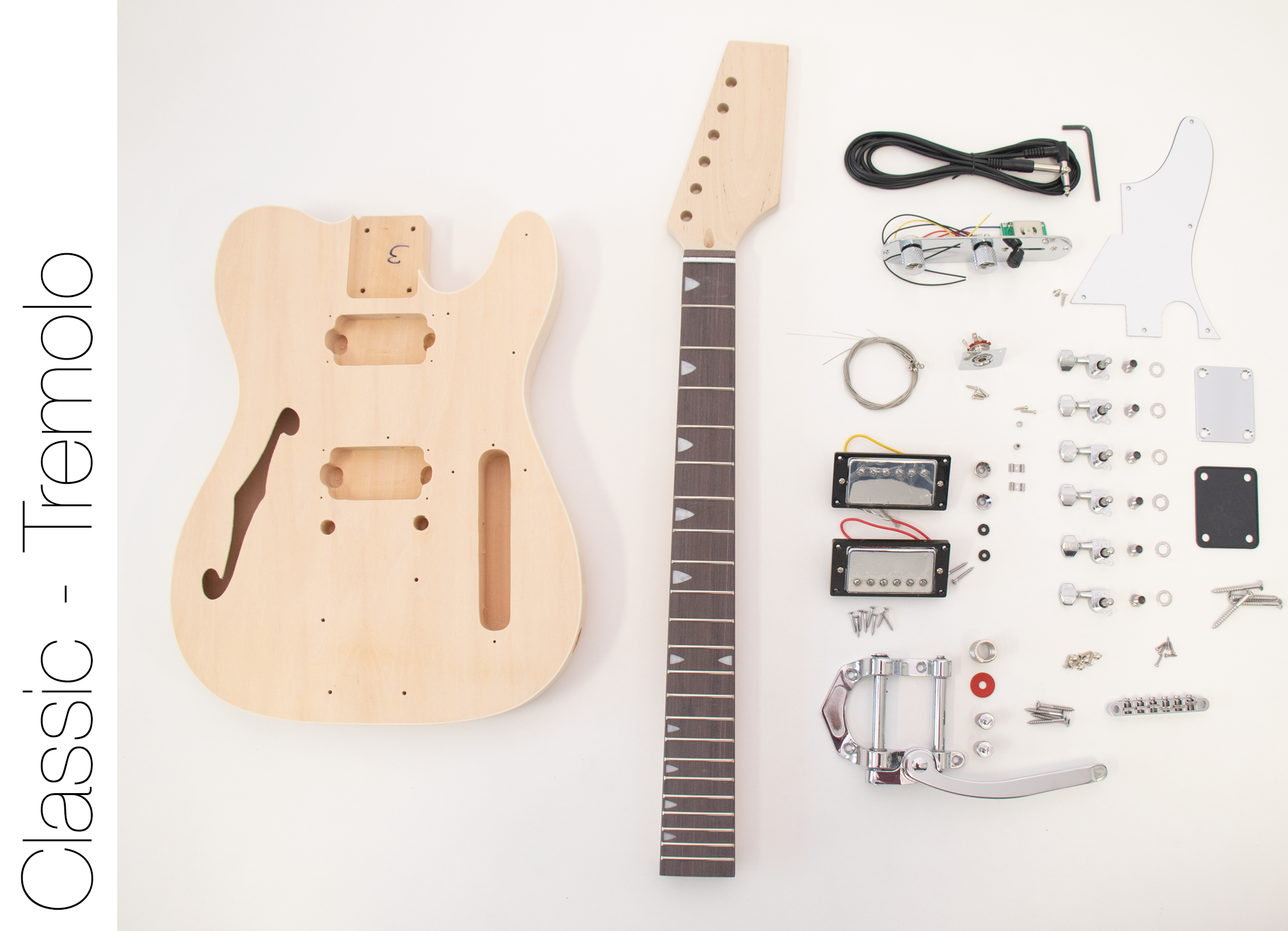 Fret Wire DIY Electric Guitar Kit TL Thinline Tremolo Style Build Your Own Guitar Kit Sale Coupon