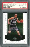 Spurs Manu Ginobili Signed 2002 SP #172 Rookie Card Graded 10! PSA/DNA Slabbed Sale Coupon