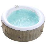 Costway4 Persons Portable Heated Bubble Massage Spa-Coffee Sale Coupon