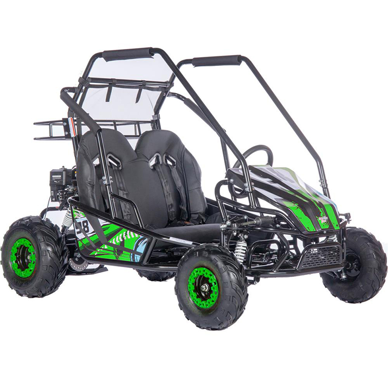 MotoTec Mud Monster XL 212cc 2 Seat Gas Go Kart – Full Suspension – Green Best Discount
