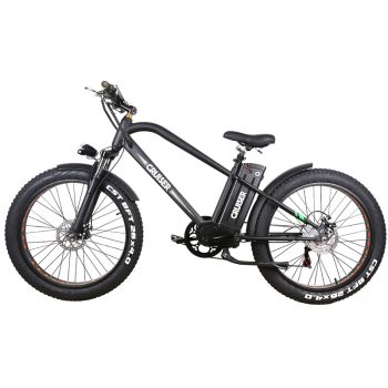 Nakto Fat Tire Electric Super Cruiser Bicycle 500W – Black Best Discount