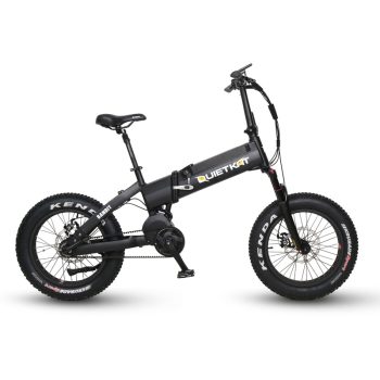 QuietKat FatKat Bandit Folding Electric Fat Tire Bicycle – QKF750 – Black Best Discount