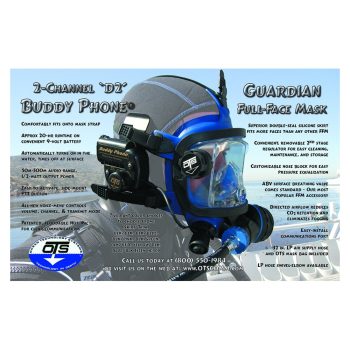 OTS Guardian Scuba Diving Mask & OTS-BUD-D2 Buddy Phone Communications Package Best Deal