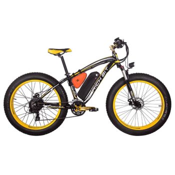 RICH BIT TOP022 Electric Mountain Bike 1000W Motor 26 Black Yellow Sale Coupon