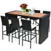 Costway7 Pieces Patio Rattan Wicker Dining Furniture Set Sale Coupon