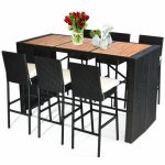 Costway7 Pieces Patio Rattan Wicker Dining Furniture Set Sale Coupon