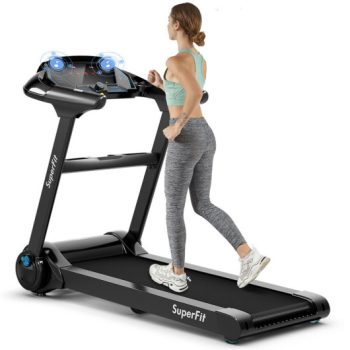 Costway2.25HP Folding Treadmill Running Jogging Machine with LED Touch Display-Black Sale Coupon