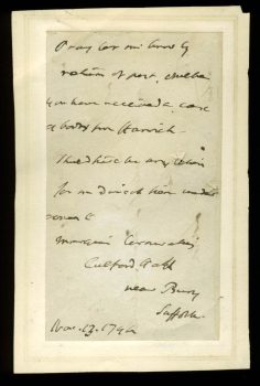 British General Charles Cornwallis Signed 3.75×6 1794 Free Frank Letter BAS Sale Coupon