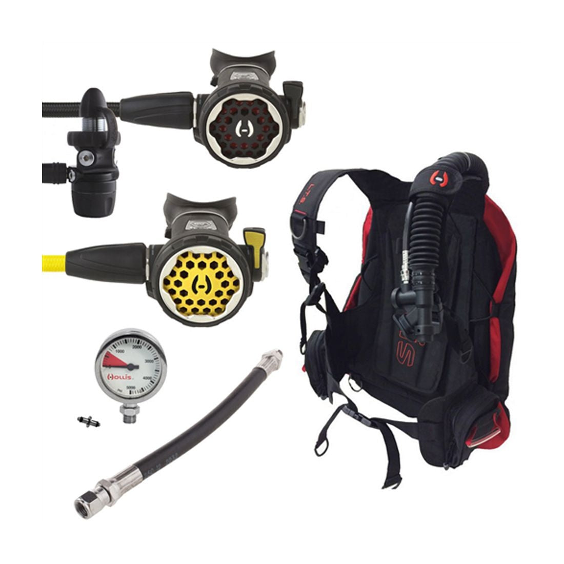 Hollis LTS BC/BCD 150LX Regulator and Octo Scuba Diving Package Best Deal