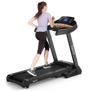 Costway3.75HP Electric Folding Treadmill with Auto Incline 12 Program APP Control Sale Coupon