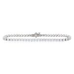 WJD Exclusives 5.4Ct Round Brilliant Cut Diamond 14k White Gold 3.2mm Womens Tennis Bracelet 7″ Sale Coupon